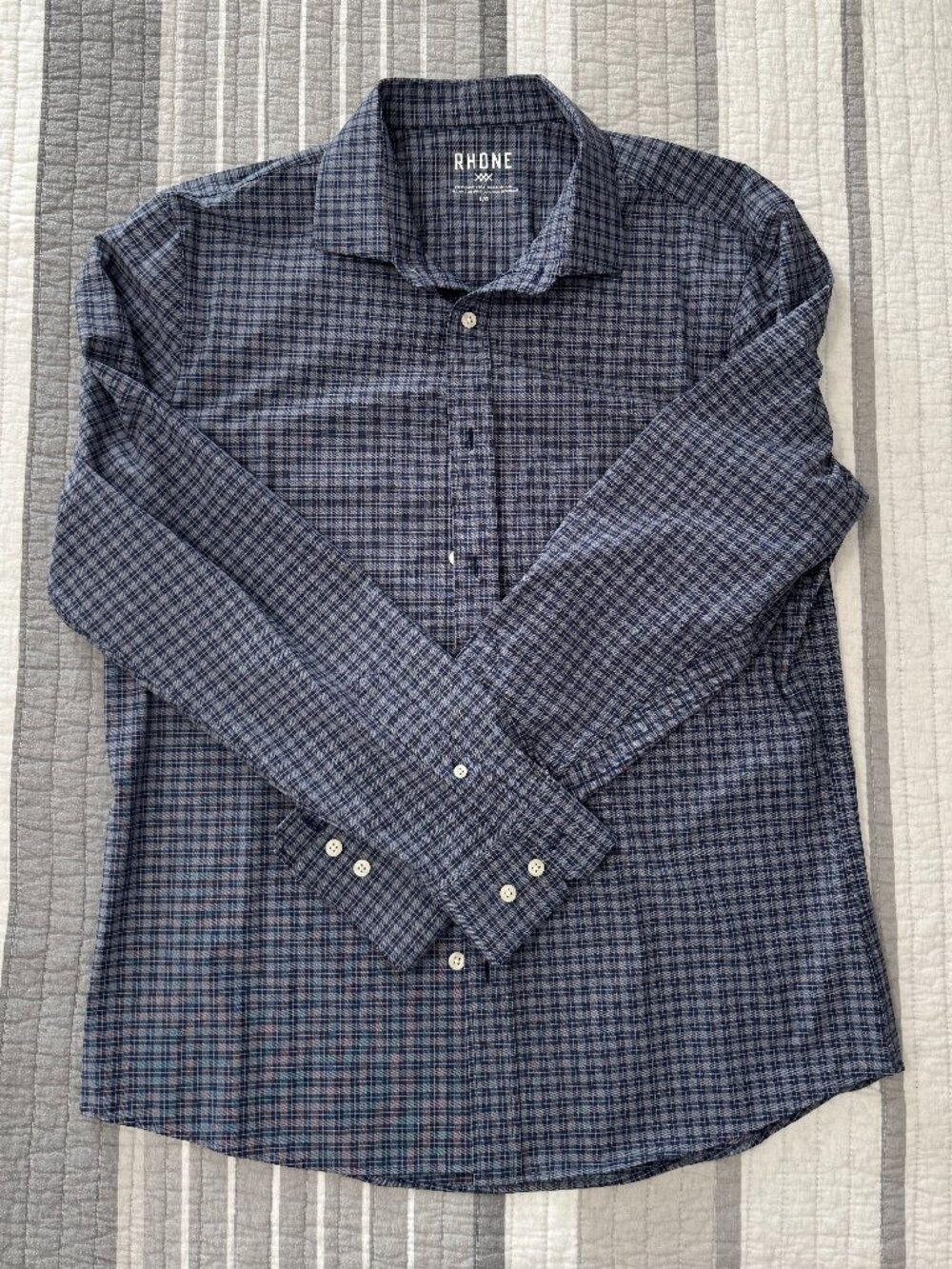 RHONE Men's Performance Fit Button-Up Shirt